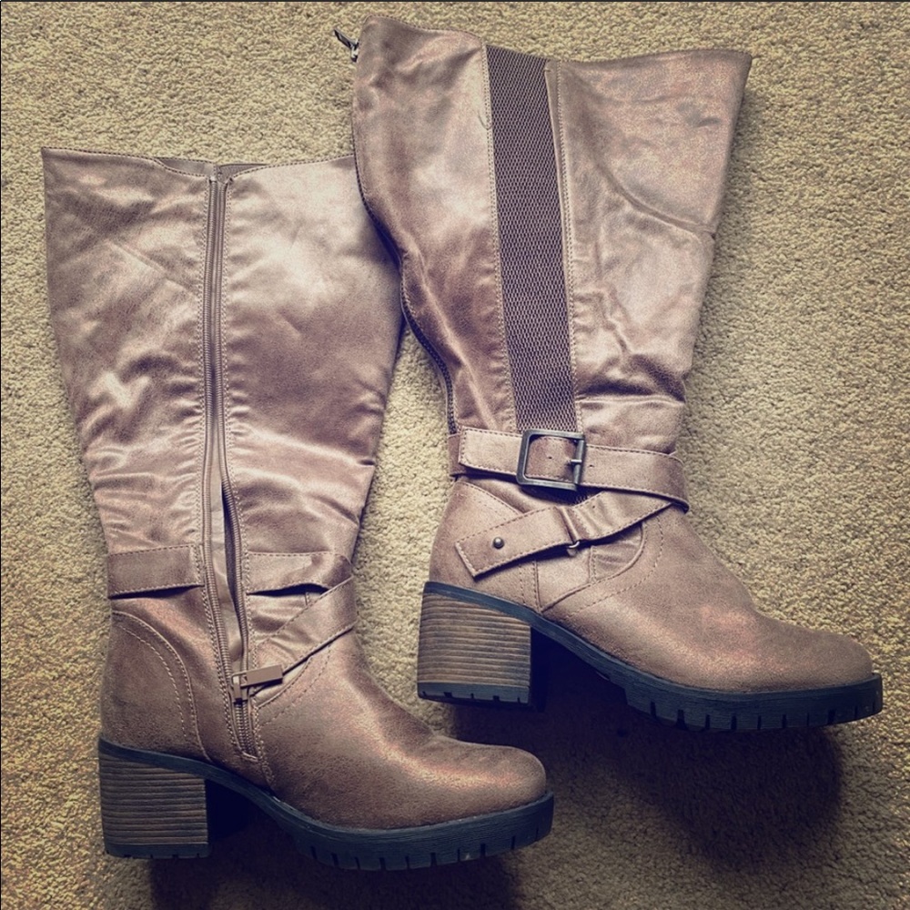 Brown/Tan Like New Torrid Boots 7.5 Wide Calf